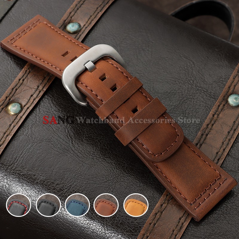 Seiko Watches Smartwatch - 28mm Vintage Leather Watchband Calfskin Watches
