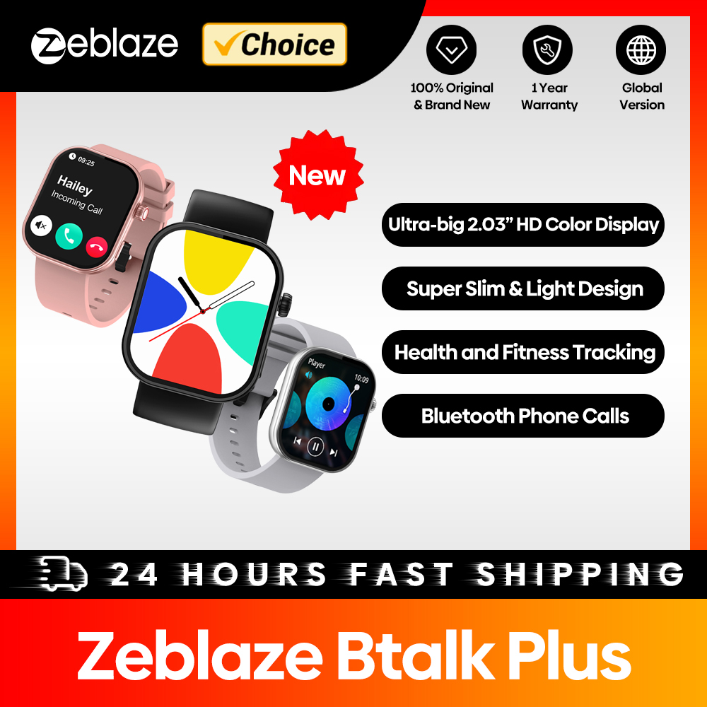 Smartwatch Health Watches For Men - New Zeblaze Btalk Plus Voice Calling