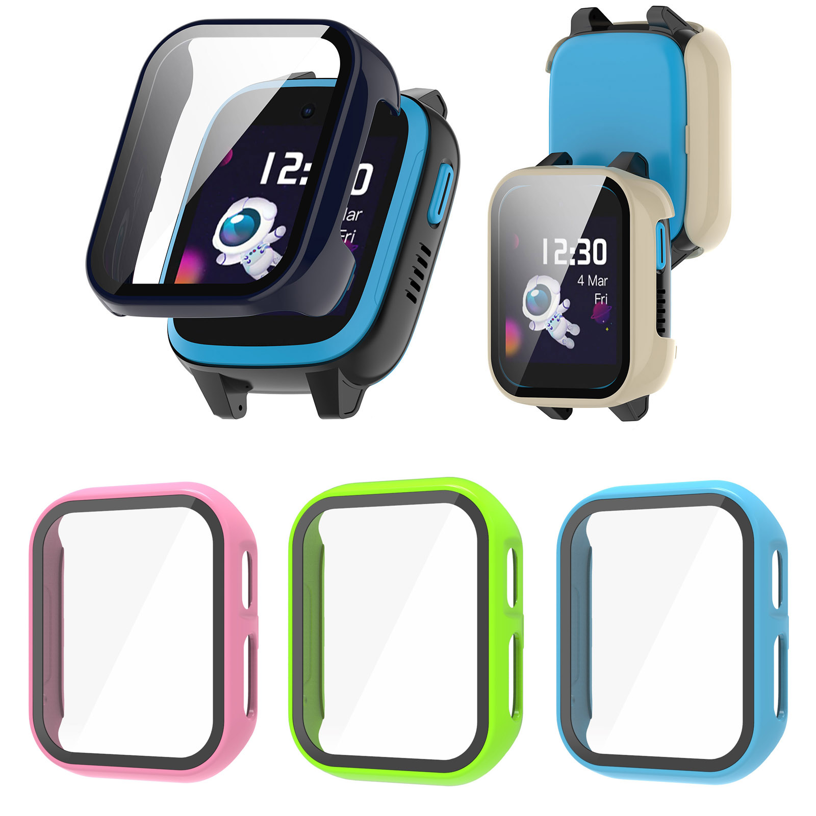 Smartwatch Watches For Kids - Hard Edge Shell Glass Screen Protector