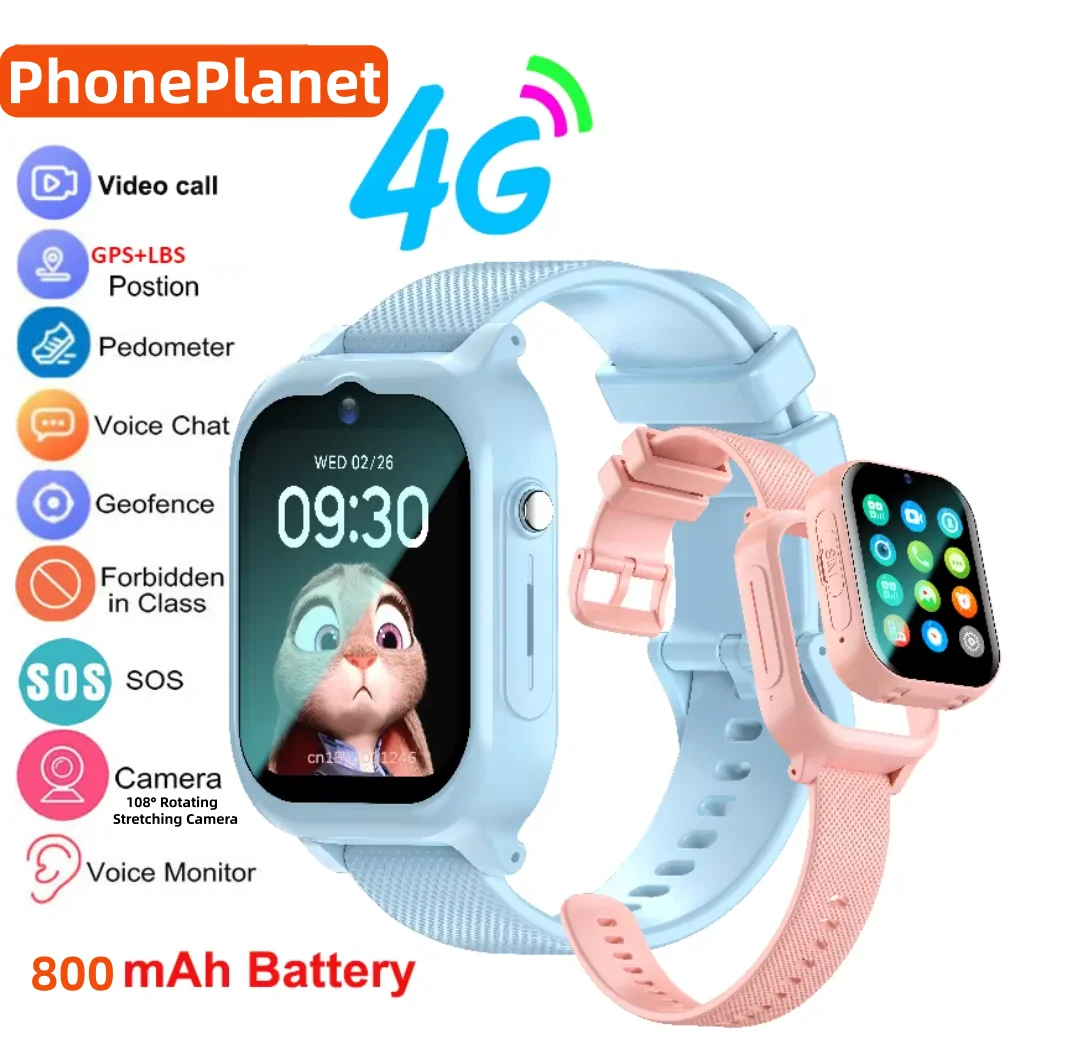 Smartwatch Watches For Kids With Gps - 4G Kids Smart Watch with GPS