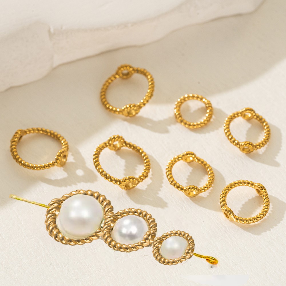 Bracelet Link Remover - 10pcs PVD Stainless Steel Circle Frame