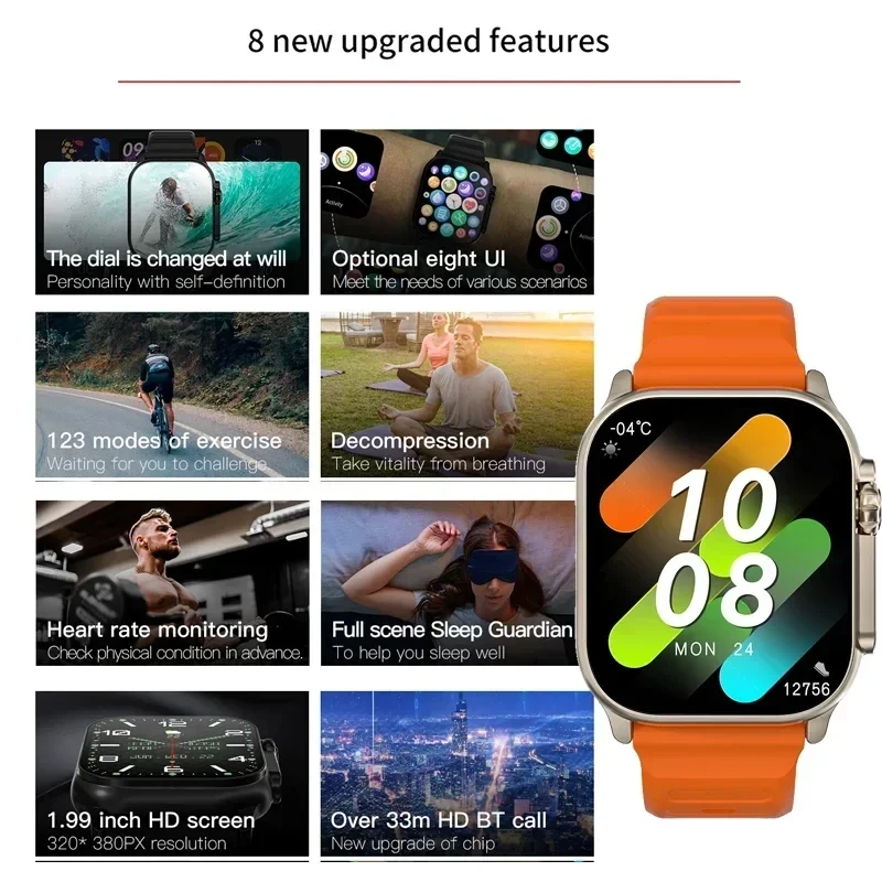 New Watch T10 Ultra Smart Watc - đánh giá và giá Smartwatch Watches For Men With Gps
