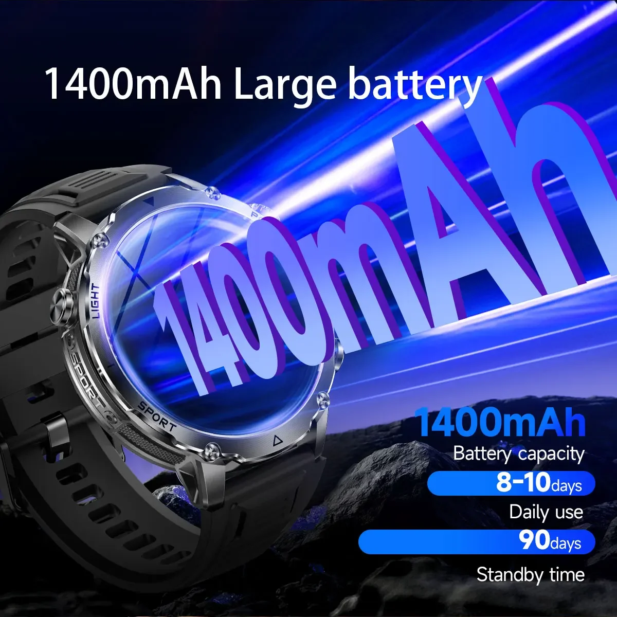 Brand+1400mAh Big Battery Smar - đánh giá và giá Smartwatch Watches Brands For Men