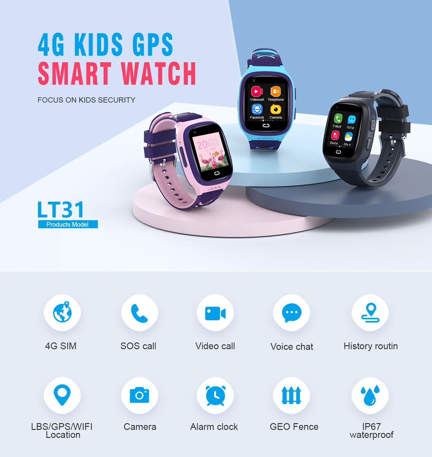 4G Kids Smartwatch SOS Waterpr - đánh giá và giá Smartwatch Watches For Kids With Gps