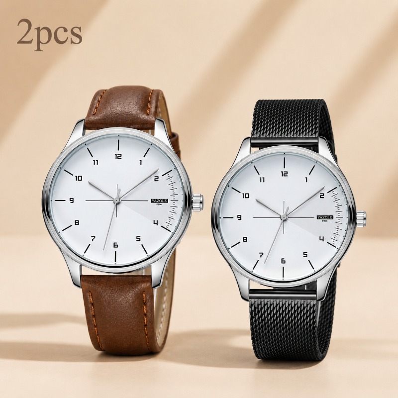 2Pcs YAZOLE Men Business Watch - đánh giá và giá Smartwatch Watches Best Gift For Men