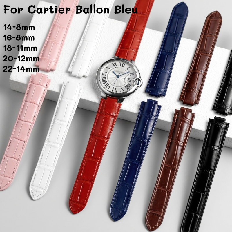 Leather Watch Strap Double Con - đánh giá và giá Cartier Watch Ballon Bleu
