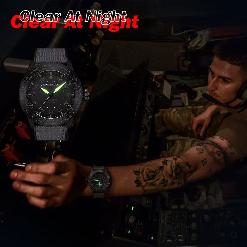 NORTH EDGE MAPLE Solar Quartz  - đánh giá và giá Smartwatch Casual Watches For Men
