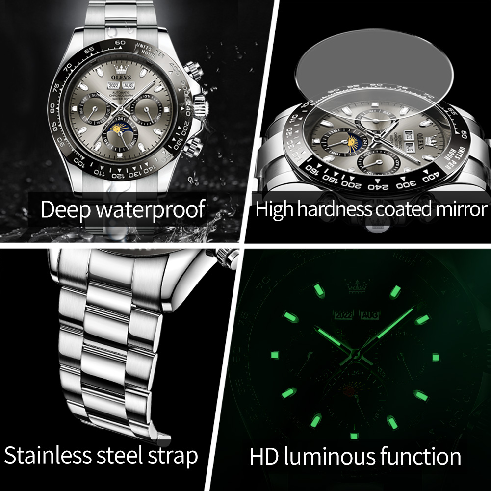 OLEVS Cao Cấp Đồng Hồ Nam Chro - đánh giá và giá Rolex Watch Datejust