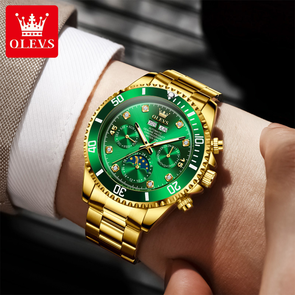 OLEVS 6729 Automatic Watch Man - đánh giá và giá Rolex Watch Datejust