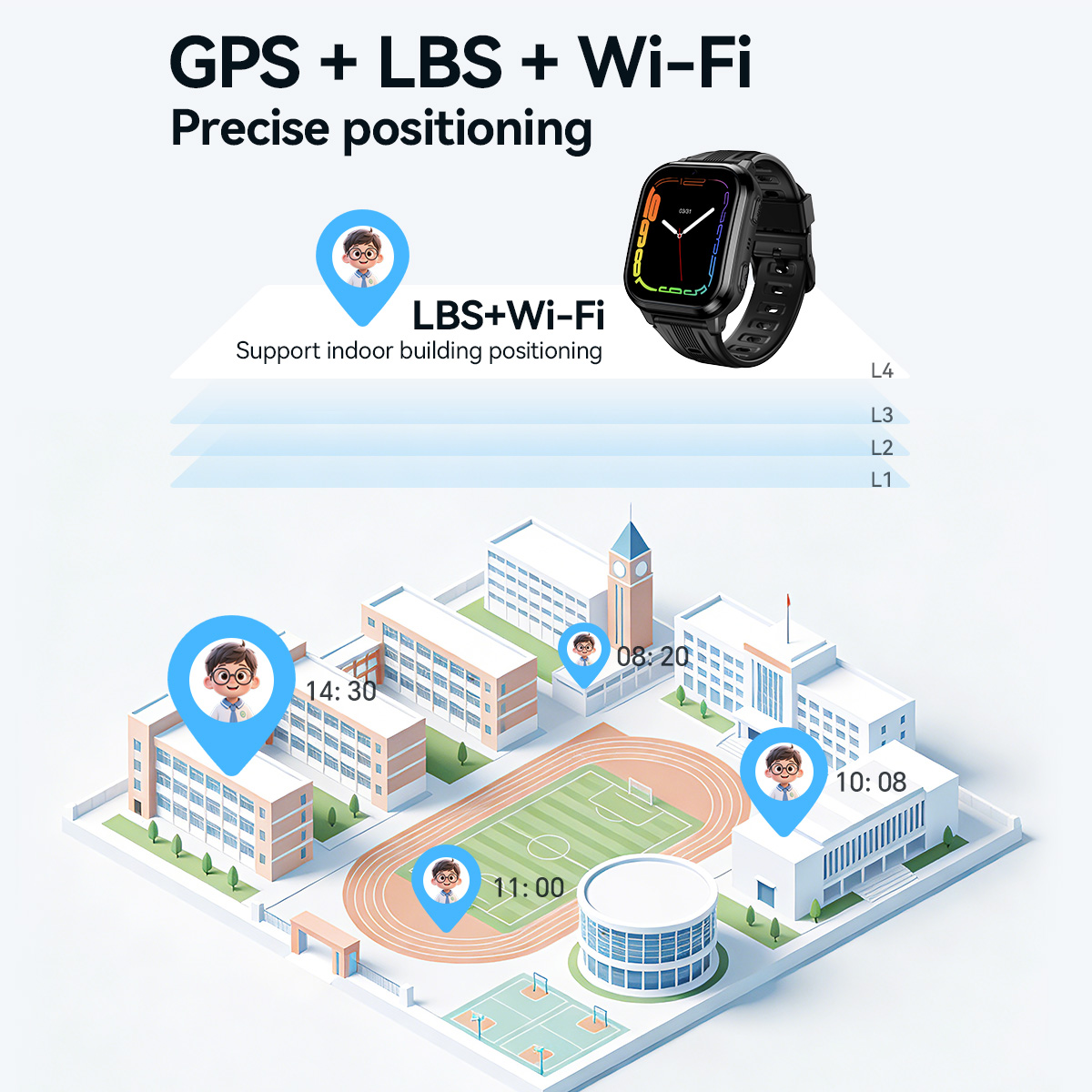 HOCO Y108 1.69inch HD LCD Curv - đánh giá và giá Smartwatch Watches For Kids With Gps