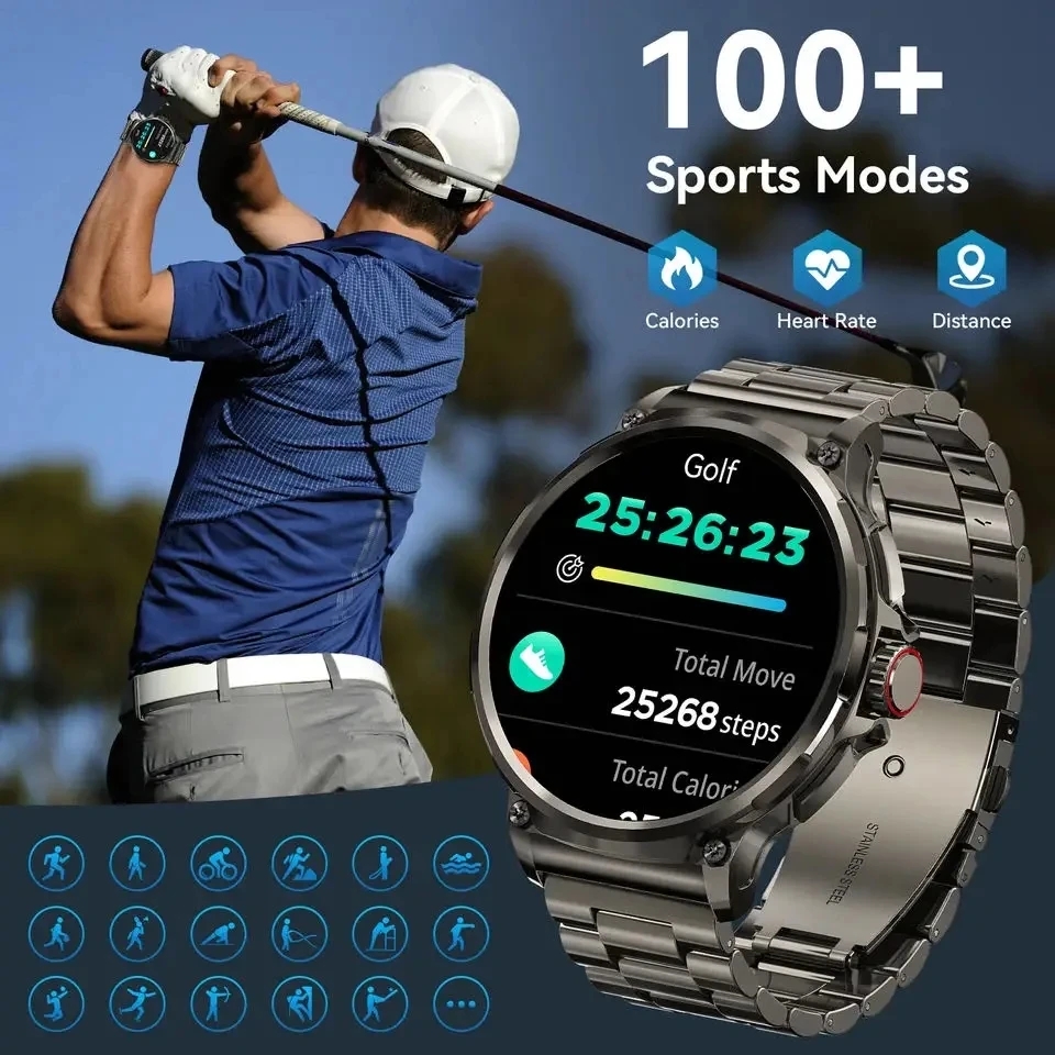 Bluetooth Call 360*360 1.85-In - đánh giá và giá Smartwatch Watches For Men With Gps